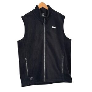NWOT Helly Hansen HH Workwear Black Fleece Vest Men's XL TG Full Zip Pockets